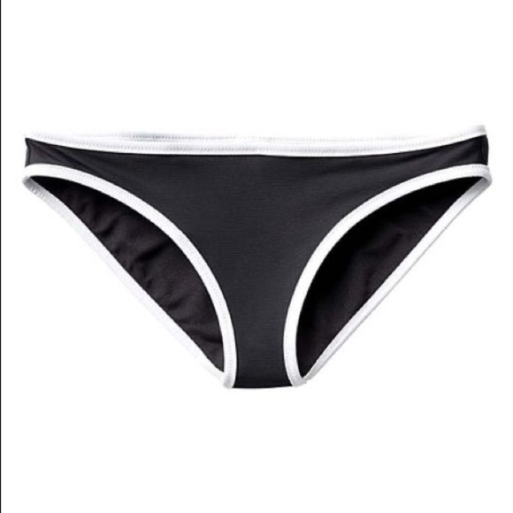NWT Athleta Black Ribbed Bikini Bottom - Picture 1 of 10